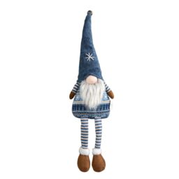 Samuel Alexander 48cm Tall Christmas Gnome Gonk Nordic Decoration Blue Body Hat Bell Dangly Legs - thumbnail 9