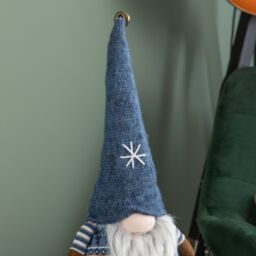 Samuel Alexander 48cm Tall Christmas Gnome Gonk Nordic Decoration Blue Body Hat Bell Dangly Legs - thumbnail 5