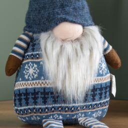 Samuel Alexander 48cm Tall Christmas Gnome Gonk Nordic Decoration Blue Body Hat Bell Dangly Legs - thumbnail 6