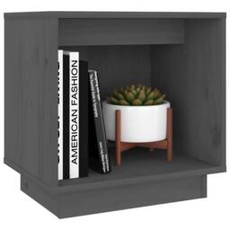 Berkfield Home Elegant Bedside Cabinets 2 pcs Grey 40x30x40 cm Solid Wood Pine - Size: 40 x 30 x 40 cm - thumbnail 4