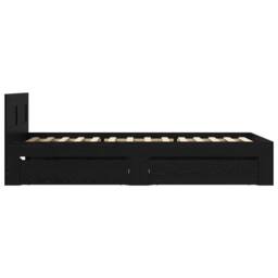 Berkfield Home Bed Frame with Headboard Black Oak 80 x 200 cm Engineered Wood - thumbnail 5