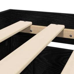 Berkfield Home Bed Frame with Headboard Black Oak 80 x 200 cm Engineered Wood - thumbnail 7