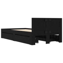 Berkfield Home Bed Frame with Headboard Black Oak 80 x 200 cm Engineered Wood - thumbnail 6