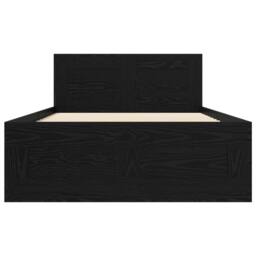 Berkfield Home Bed Frame with Headboard Black Oak 80 x 200 cm Engineered Wood - thumbnail 4
