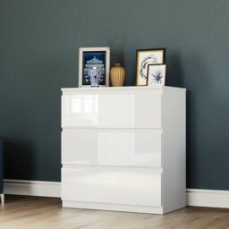 HD Designs Vida Designs Glinton 4 Piece Bedroom Set (2 Drawer Bedside Chest x2 in White - thumbnail 5