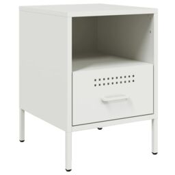 Berkfield Home Bedside Cabinets 2 pcs White 36x39x50.5 cm Steel - thumbnail 5