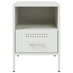Berkfield Home Bedside Cabinets 2 pcs White 36x39x50.5 cm Steel - thumbnail 6