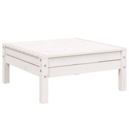 Berkfield Home Garden Sofa 3-Seater with Footstool White Solid Wood Pine - thumbnail 9