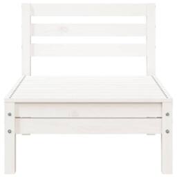 Berkfield Home Garden Sofa 3-Seater with Footstool White Solid Wood Pine - thumbnail 8