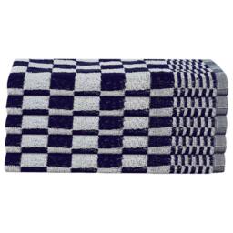 Berkfield Home Soft 10 Piece Towel Set Blue & White Cotton - thumbnail 6