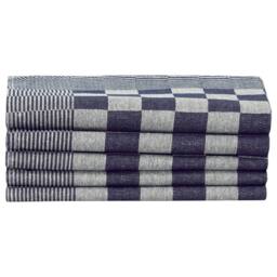 Berkfield Home Soft 10 Piece Towel Set Blue & White Cotton - thumbnail 5