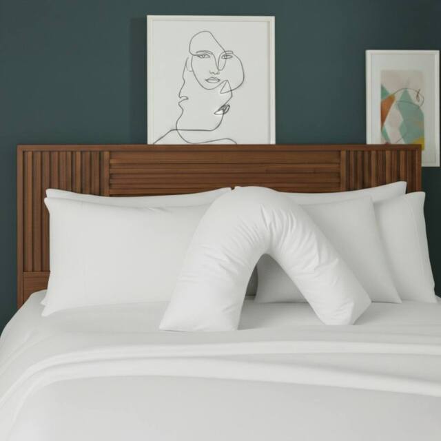 Snug City V Shape Pillowcase for Support Maternity Pillows Polycotton Easy Care in White - image 1