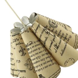 Happy Homewares Vintage France Theme Linen Pendant Shade with Black Scroll Wording in Cream - thumbnail 5