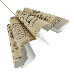 Happy Homewares Vintage France Theme Linen Pendant Shade with Black Scroll Wording in Cream - thumbnail 6