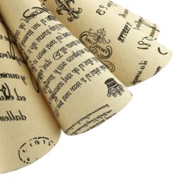 Happy Homewares Vintage France Theme Linen Pendant Shade with Black Scroll Wording in Cream - thumbnail 4