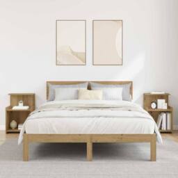 Berkfield Home Bed Cabinets - 2 pcs Artisan Oak, 40 x 35 x 60 cm, Made of Wood in Brown - Size: 40 x 35 x 60 cm - thumbnail 2