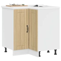 Berkfield Home Kitchen Corner Base Cabinet Lucca Sonoma Oak Engineered Wood in Brown - thumbnail 1