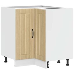 Berkfield Home Kitchen Corner Base Cabinet Lucca Sonoma Oak Engineered Wood in Brown - thumbnail 2