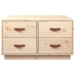 Berkfield Home Coffee Table 80x80x45 cm Solid Wood Pine in Brown - Size: 80 x 80 x 45 cm - thumbnail 6