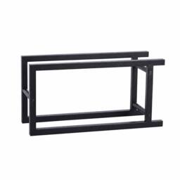 Levede Firewood Rack Steel Fireplace Log Holder Compact Wood Storage, Black - thumbnail 7