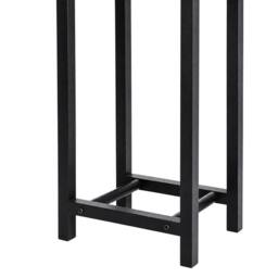 Levede Firewood Rack Steel Fireplace Log Holder Compact Wood Storage, Black - thumbnail 5