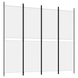 Berkfield Home 4-Panel Room Divider White 200x180 cm Fabric - thumbnail 2