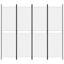 Berkfield Home 4-Panel Room Divider White 200x180 cm Fabric - thumbnail 3