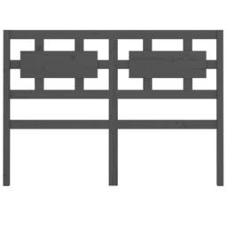 Berkfield Home Beautiful Bed Headboard Grey 205.5x4x100 cm Solid Wood Pine - thumbnail 4