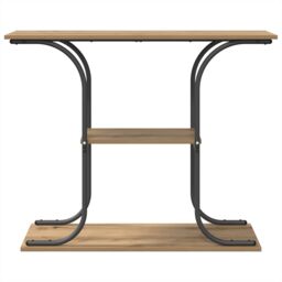 Berkfield Home Console Table Artisan oak 101 x 35 x 80.5 cm Engineered wood in Brown - thumbnail 5