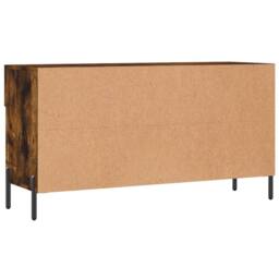 Berkfield Home Shoe Bench Smoked Oak 102x35x55 cm Engineered Wood in Brown - Size: 102 x 35 x 55 cm - thumbnail 8