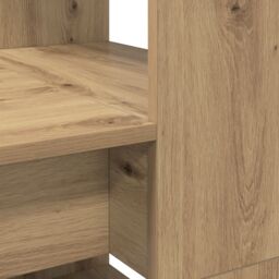 Berkfield Home Desk with Storage Artisan Oak 113x54x120 cm Engineered Wood - Size: 113 x 54 x 120 cm - thumbnail 7