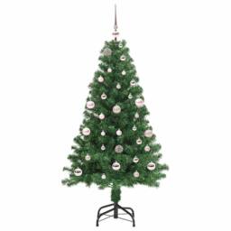 Berkfield Home Artificial Christmas Tree with 150 LEDs with Stand Green 150 cm - thumbnail 3