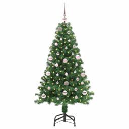 Berkfield Home Artificial Christmas Tree with 150 LEDs with Stand Green 150 cm - thumbnail 2
