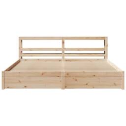 Berkfield Home Bed Frame with Headboard without Mattress 180x200 cm Super King in Light Brown - thumbnail 4