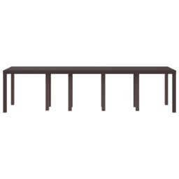 Berkfield Home Garden Table Brown 300x100x73 cm Poly Rattan - Size: 300 x 100 x 73 cm - thumbnail 4