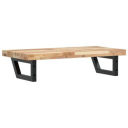 Berkfield Home Basin Shelf Wall Mounted Steel & Solid Wood Acacia in Brown - thumbnail 6