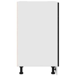 Berkfield Home Drawer Bottom Cabinet - Black Oak, 40x46x81.5 cm, Made of Engineered Wood - Size: 40x46x81.5 cm - thumbnail 8