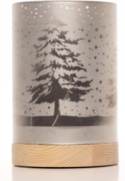 Shatchi 15cm Christmas Decorated Vase Table Forest Snowfall Scene Silver - thumbnail 5