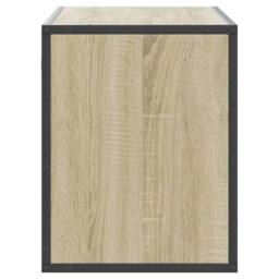 Berkfield Home TV Cabinet Sonoma Oak 100x31x39.5 cm Engineered Wood & Metal in Light Tan - thumbnail 5