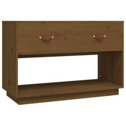 Berkfield Home TV Cabinet Honey Brown 90x40x60 cm Solid Wood Pine - Size: 90 x 40 x 60 cm - thumbnail 3