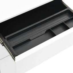 Berkfield Home Mobile File Cabinet White 39x45x60 cm Steel - Size: 39 x 45 x 60 cm - thumbnail 8