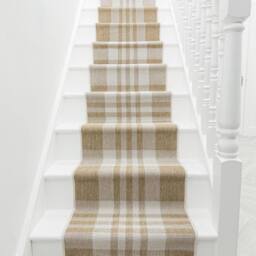runrug Stair Runner Carpet - Reversible & Durable, 2mm - 'Chequered' in Brown - Size: 60 cm x 540 cm - thumbnail 3