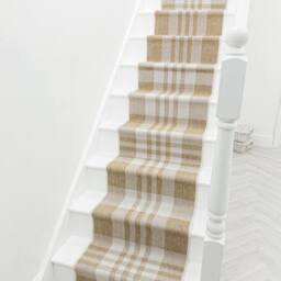 runrug Stair Runner Carpet - Reversible & Durable, 2mm - 'Chequered' in Brown - Size: 60 cm x 540 cm - thumbnail 5