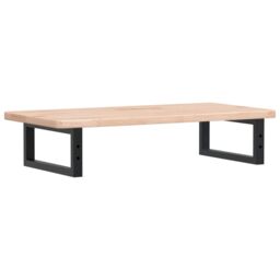 Berkfield Home Basin Shelf Wall Mounted Steel & Solid Wood Oak in Brown - thumbnail 6