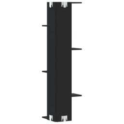 Berkfield Home Wall Corner Shelf Black 36.5x36.5x140 cm Engineered Wood - thumbnail 6