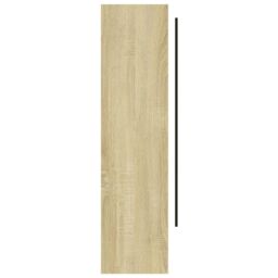 Berkfield Home Bathroom Mirror Cabinet 80x15x60 cm MDF White & Oak - Size: 80 x 15 x 60 cm - thumbnail 6