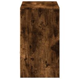 Berkfield Home TV Cabinet with LED Smoked Oak 91x34x61 cm Engineered Wood in Brown - Size: 91 x 34 x 61 cm - thumbnail 7