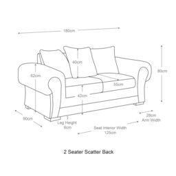 Furnishings For Less UK Milan Fabric 3 Piece Sofa Suite Black Scatter Back Chesterfield Style - thumbnail 7