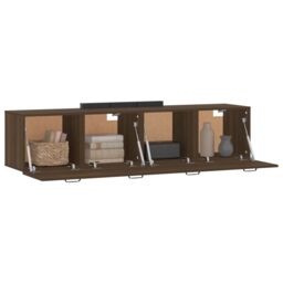 Berkfield Home Wall Cabinets 2 pcs Brown Oak 60x36.5x35 cm Engineered Wood - thumbnail 4