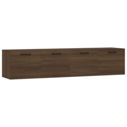 Berkfield Home Wall Cabinets 2 pcs Brown Oak 60x36.5x35 cm Engineered Wood - thumbnail 2